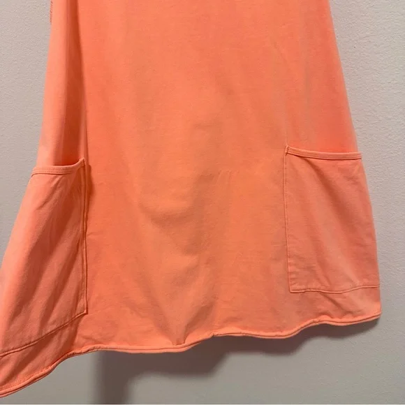 Free People Movement Hot Shot Romper Shorts Dress Size Medium Orange - Picture 6 of 9